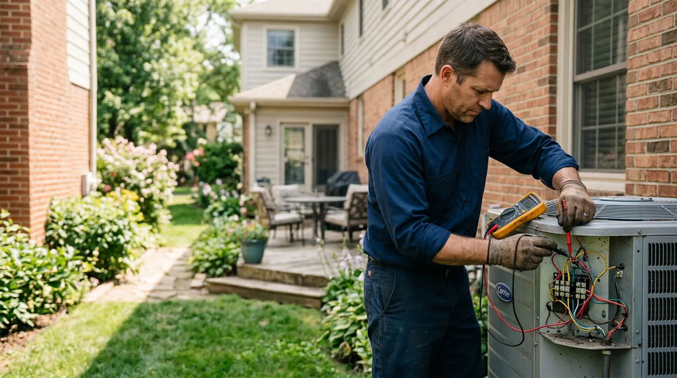 HVAC technician working near Clinton, WA